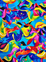 Printed Nylon Spandex Multicolor Abstract