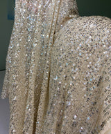 Stretch Sequin Mesh Champagne