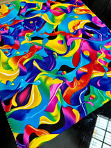 Printed Nylon Spandex Multicolor Abstract