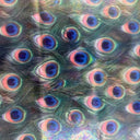 Polyester Spandex Digital Peacock Foil Print Fabric