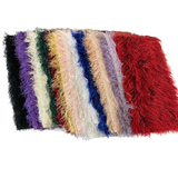 Metallic Faux Fur Tinsel Ostrich Feather Polyester Fabric - Metallic Faux Ostrich Feather, 54" Width (1 Yard)