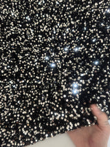 Sequin Velvet Silver Black
