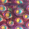 Polyester Spandex Digital Peacock Foil Print Fabric