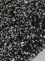 Sequin Velvet Silver Black