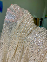 Stretch Striped Sequin Mesh