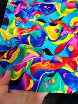 Printed Nylon Spandex Multicolor Abstract