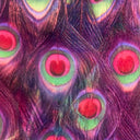 Polyester Spandex Digital Peacock Foil Print Fabric