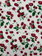 Cherry Printed Spandex Fabric - Cherry Print, 58"/60" Width (1 Yard)