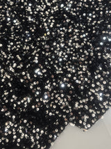 Sequin Velvet Silver Black