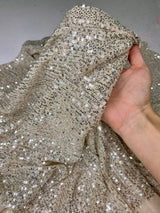 Stretch Sequin Mesh Champagne