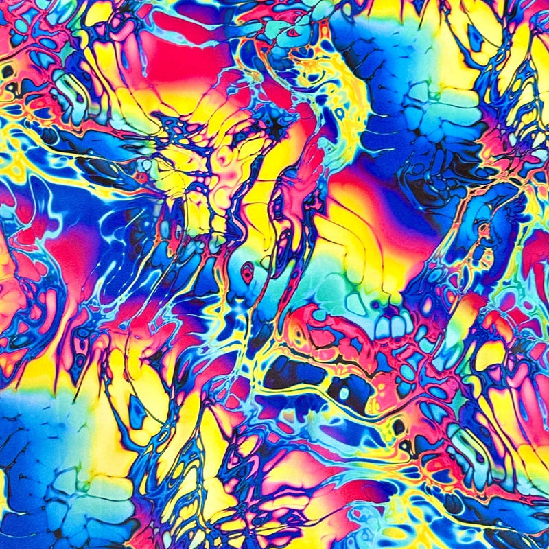 Printed Nylon Spandex Graffiti Print
