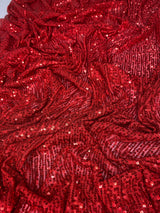 Stretch Striped Sequin Mesh