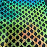Stretch Fishnet Tie-Dye Diamond Fabric 50"