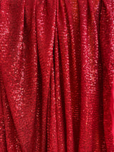 Stretch Sequin Mesh Red Striped
