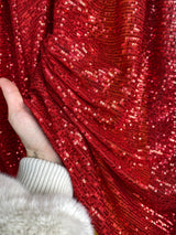 Stretch Striped Sequin Mesh