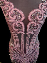 Rhinestone Bodice Applique in Baby Pink