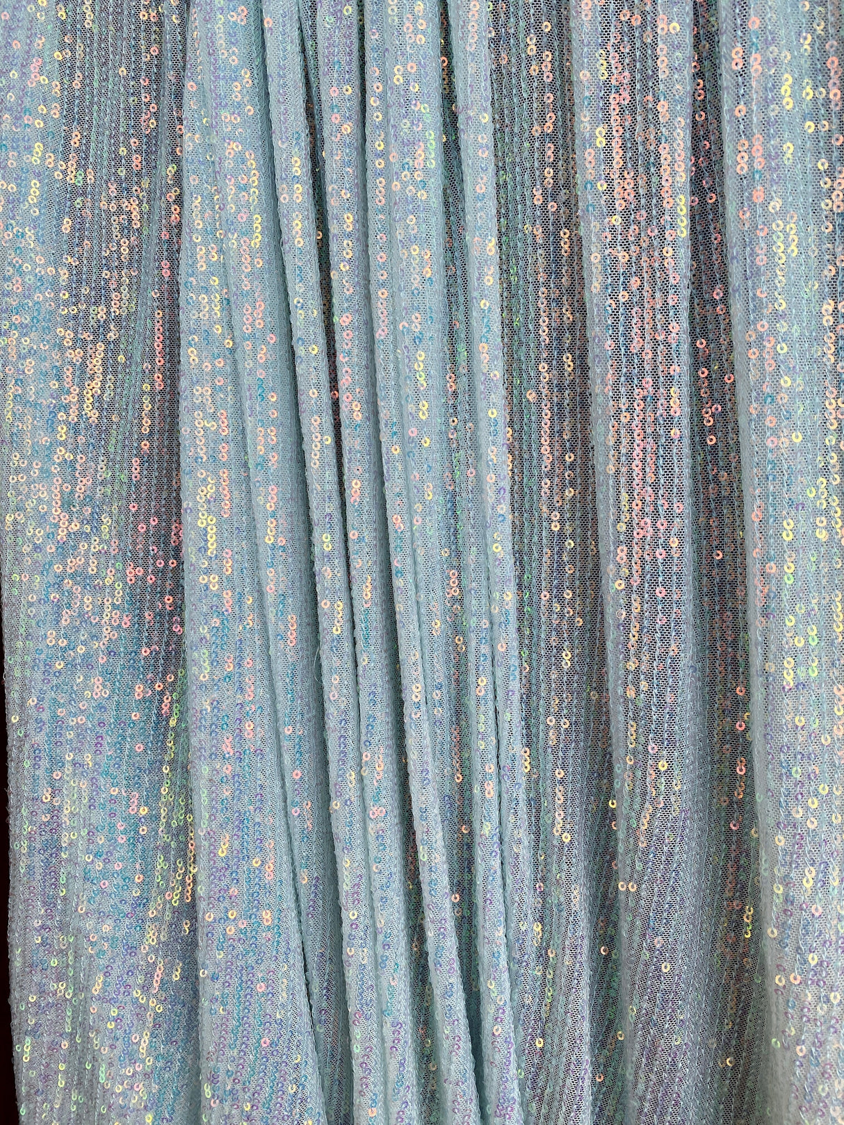 Stretch Striped Sequin Mesh