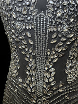 Silver Rhinestone Bodice Applique