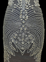 Silver Rhinestone Bodice Applique
