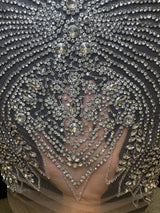 Silver Rhinestone Bodice Applique