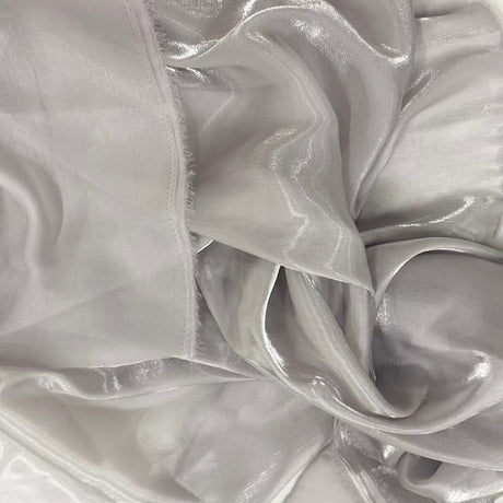 Crystalized Reflective Liquid Faux Silk Chiffon Fabric - 100 Percent Polyester, Semi-Sheer, 59/60" Width (1 Yard)
