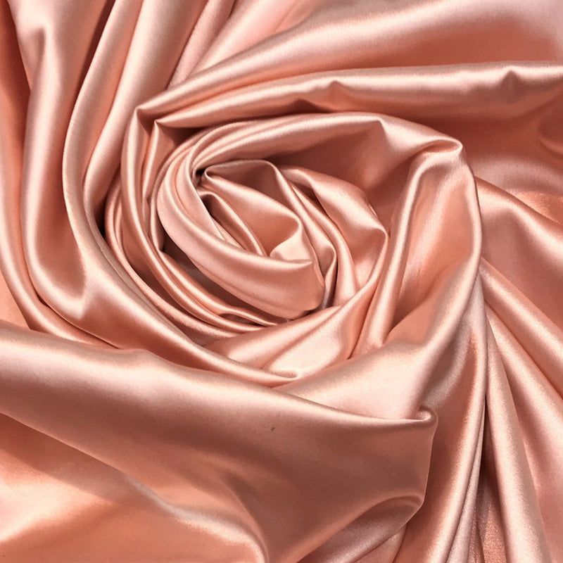 Blush Pink Stretch Charmeuse Fabric - Blush Pink, 59" Width (1 Yard)