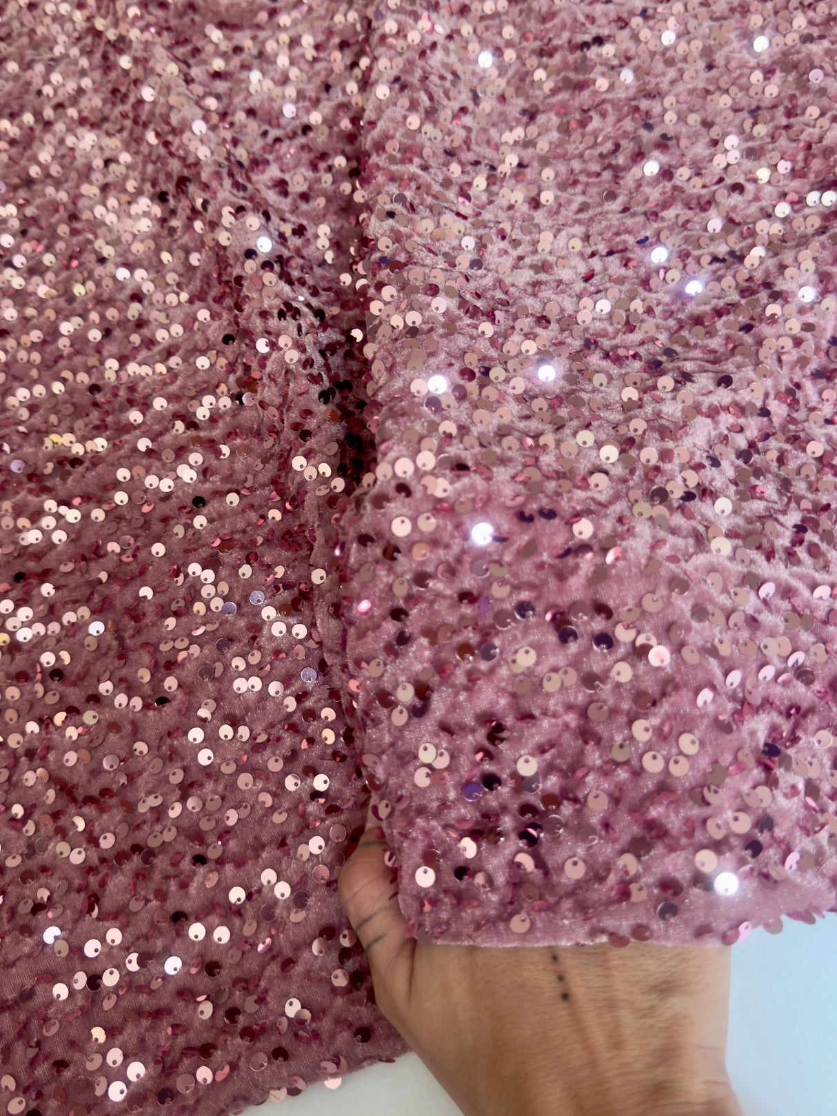 Sequin Velvet Mauve