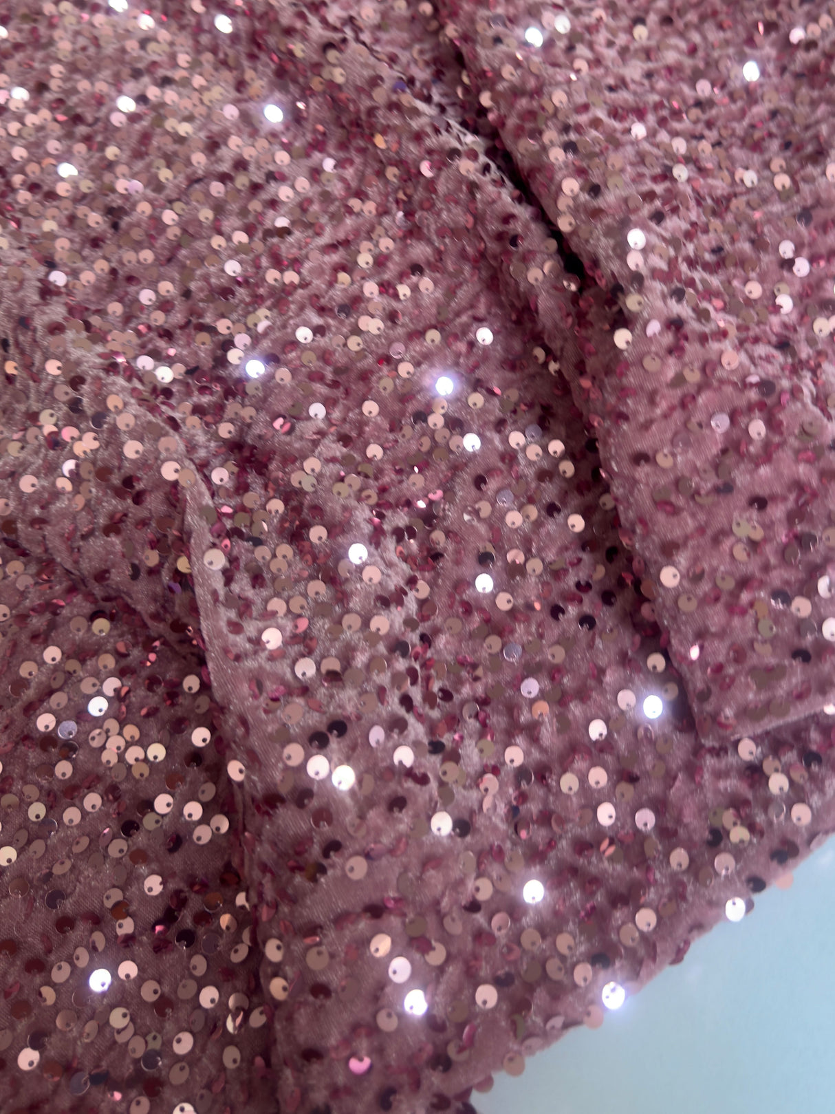 Sequin Velvet Mauve