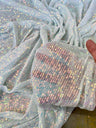Stretch Striped Sequin Mesh