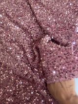 Sequin Velvet Mauve