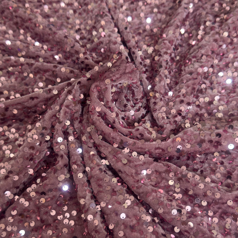 Sequin Velvet Mauve