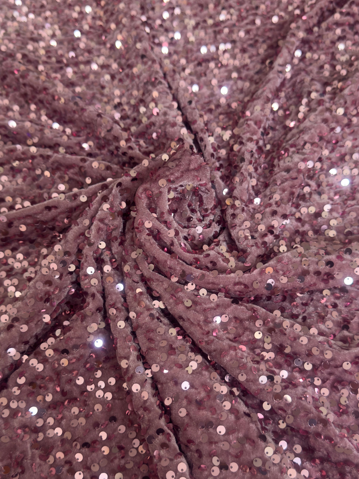 Sequin Velvet Mauve