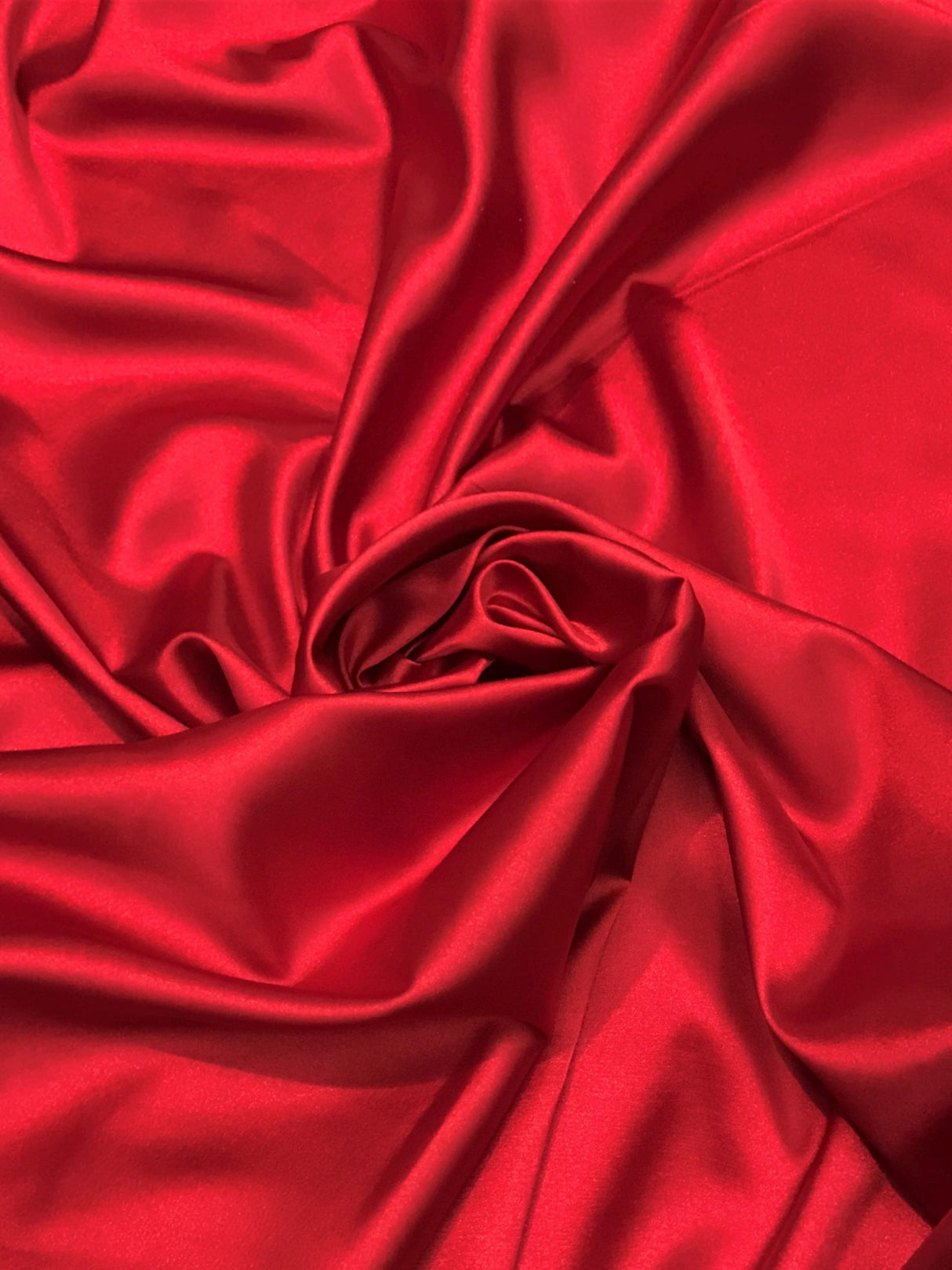 Apple Red Stretch Charmeuse Fabric - Apple Red, 59" Width (1 Yard)