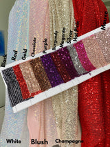 Stretch Striped Sequin Mesh