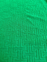 Shiny Textured Jersey Knit Kelly Green