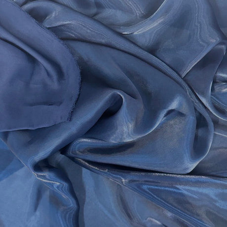 Crystalized Reflective Liquid Faux Silk Chiffon Fabric - 100 Percent Polyester, Semi-Sheer, 59/60" Width (1 Yard)
