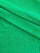 Shiny Textured Jersey Knit Kelly Green