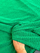 Shiny Textured Jersey Knit Kelly Green