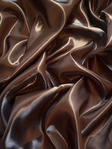 Liquid Bridal Satin Chocolate Brown