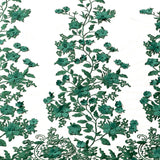3D Embroidered Satin Floral Pearl Lace Fabric - 100 Percent Polyester Fabric, Floral Pearl Embroidery, 52" Width, 12" Panel (1 Yard)