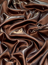 Liquid Bridal Satin Chocolate Brown