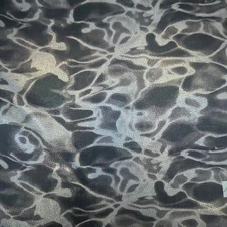 Polyester Spandex Fabric Sea Wave Hologram 4-Way Stretch