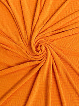 Shiny Jersey Knit Orange Geometric Pattern