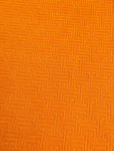 Shiny Jersey Knit Orange Geometric Pattern