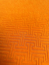 Shiny Jersey Knit Orange Geometric Pattern