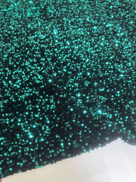 Sequin Velvet Jade Green