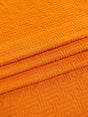 Shiny Jersey Knit Orange Geometric Pattern