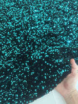 Sequin Velvet Jade Green