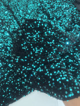 Sequin Velvet Jade Green