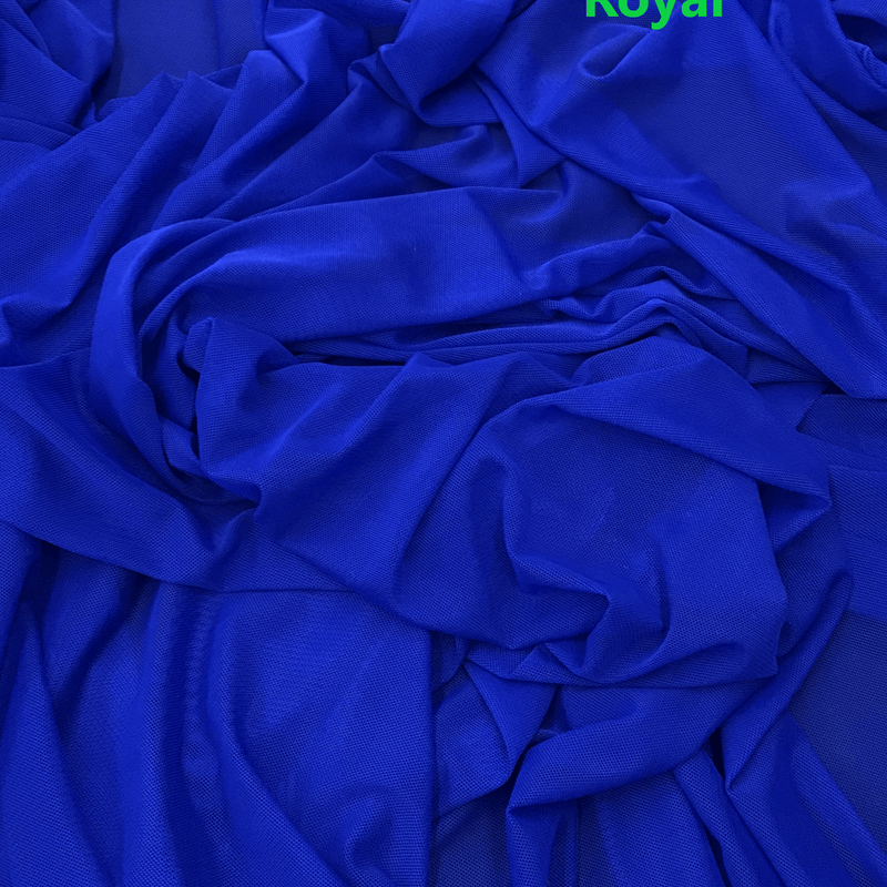 Power Mesh Nylon Spandex Fabric - Royal Blue, Sheer Mesh, 60" Width